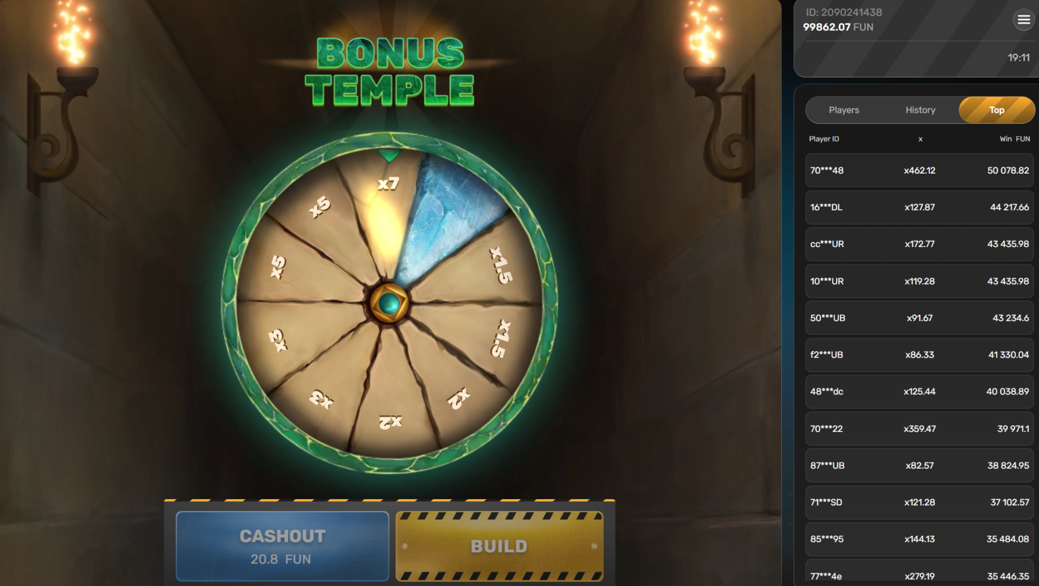 Бонусна функція Tower Rush